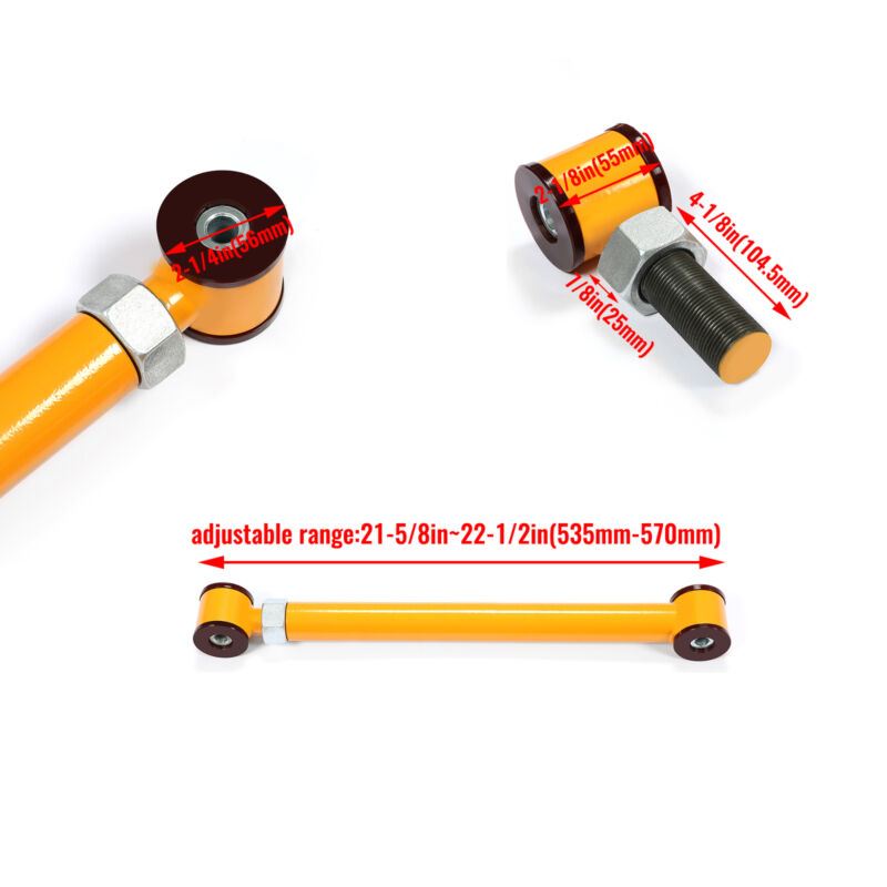 Adjustable Front Upper Lower Control Arms for 1994-2009 Dodge Ram 4x4 0-6" Lift