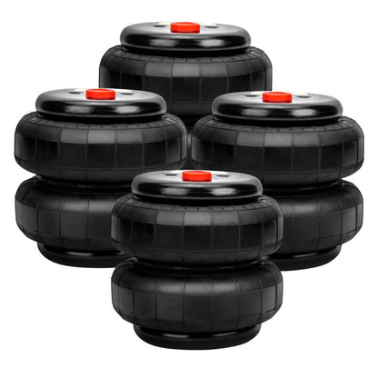 4 Pieces Heavy Duty 2500lb 1/2"NPT Double Bellow Air Suspension Spring Bag