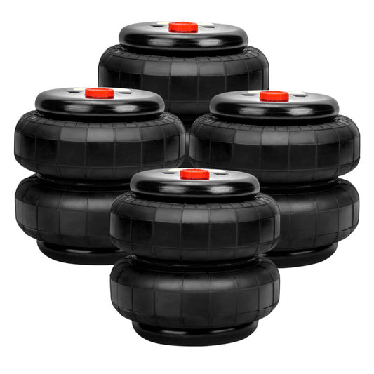 4 Pieces Heavy Duty 2500lb 1/2"NPT Double Bellow Air Suspension Spring Bag