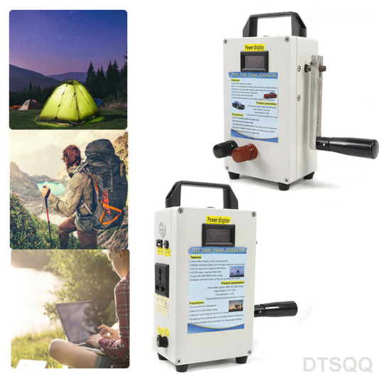 150W Portable Hand Crank Power Station Solar Generator Emergency Energy Supply