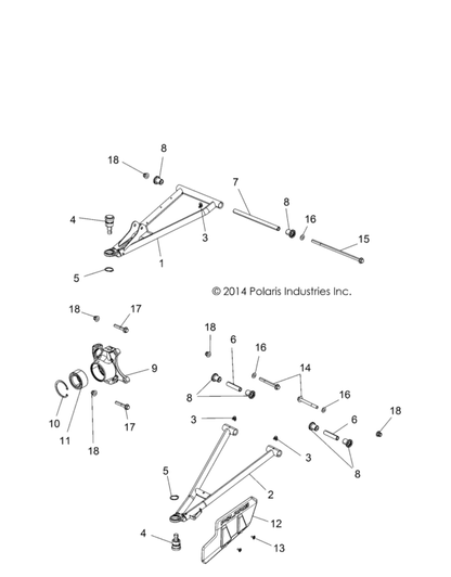 Polaris Heavy Duty Suspension Bushing Kit, Part 2830560