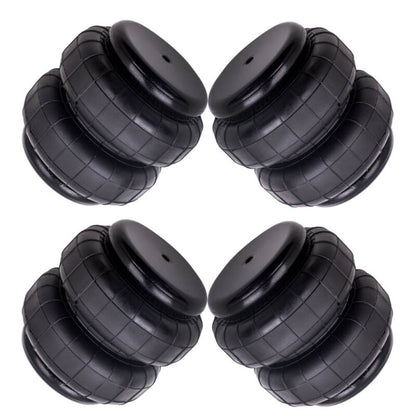 4 Pieces Heavy Duty 2500lb 1/2"NPT Double Bellow Air Suspension Spring Bag