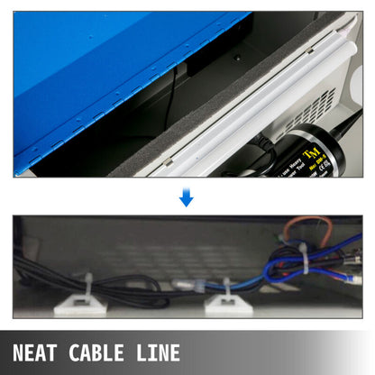 VEVOR Jewelry Polishing Buffing Machine Dust Collector Benchtop with Light 110V