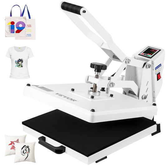 VEVOR Heat Press Machine 15x15inch T-shirt Sublimation Transfer Printer Crafts