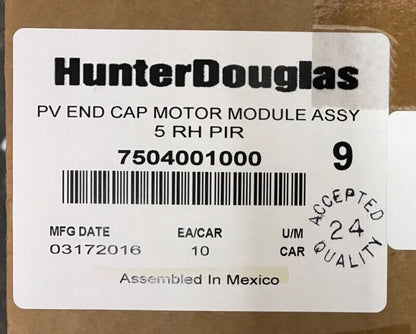 GENUINE HUNTER DOUGLAS POWERVIEW MOTORIZED END CAP MOTOR MODULE PIROUETTE SHADES