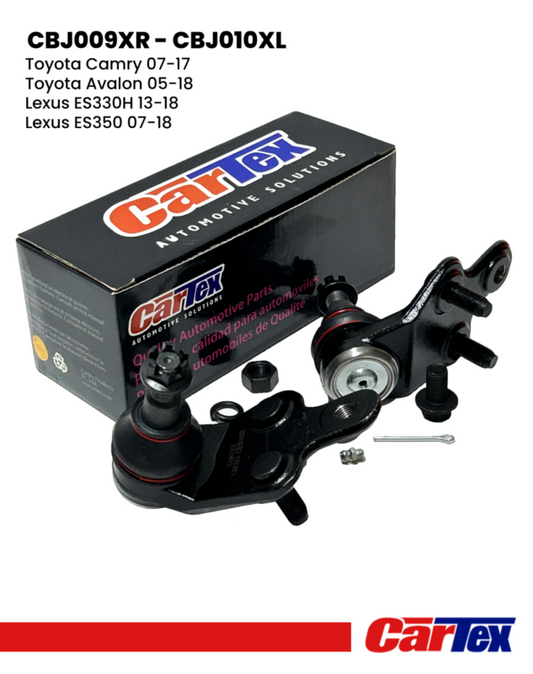 (2) Premiun Ball Joint CARTEX LH/RH For: Toyota Camry 07-17, Avalon 05-18