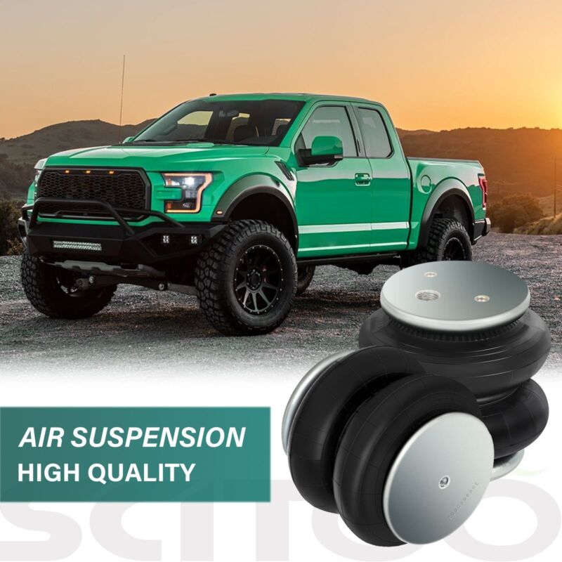 Pair Heavy Duty 2600 LBS Air Bags Suspension Spring For 3/8" 1/2" NPT Port