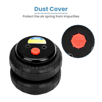 2 Packs Air Ride Suspension Bag Standard 2500 lb 1/2"npt Single Port Heavy Duty