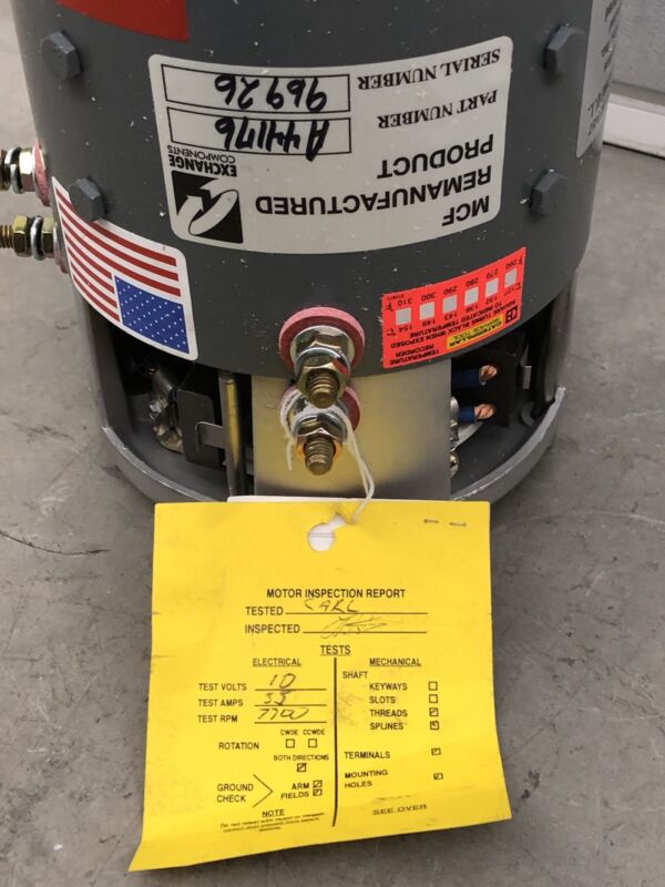 CAT LIFT TRUCKS MCFA PROMATCH FORKLIFT MOTOR REMAN or DIY ELECTRIC CAR GO-KART