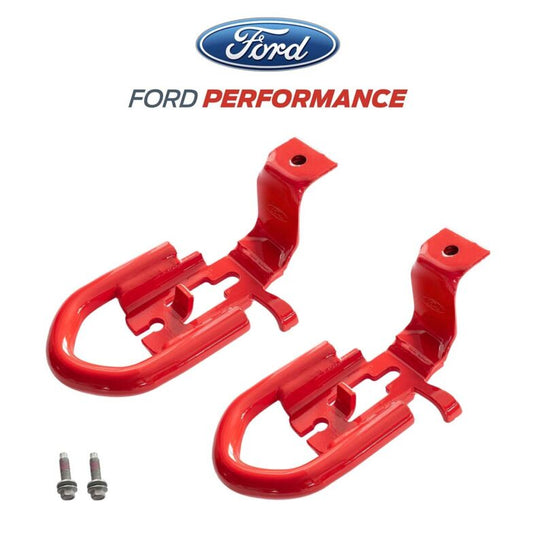 2019-2022 Ranger OEM Ford Performance M-18954-RA Red Front Tow Hooks Pair