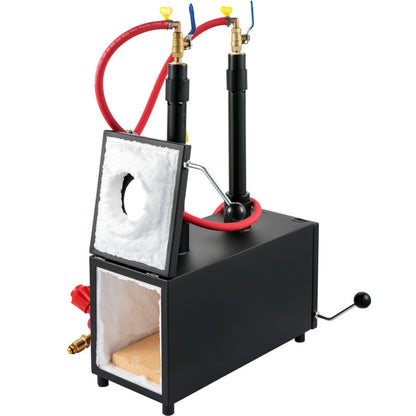 VEVOR Gas Propane Forge Furnace Burner 2Doors+2Burners Blacksmiths Farrier Metal