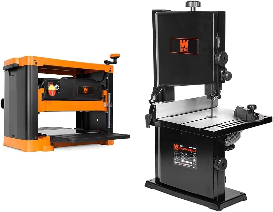 WEN PL1252 - Cepilladora de espesor de sobremesa de dos hojas de 15 amperios y 12.5 pulgadas, color negro