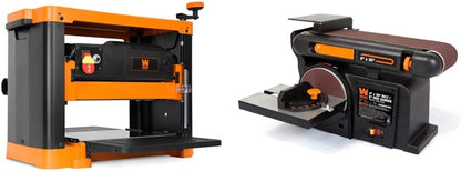 WEN PL1252 - Cepilladora de espesor de sobremesa de dos hojas de 15 amperios y 12.5 pulgadas, color negro