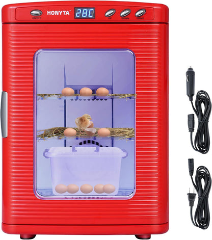 RYFT Incubadoras para incubar huevos, incubadora portátil de laboratorio científico de reptiles de 25 litros con calefacción y enfriamiento de 41.0 °F-140.0 °F, 12 V/110 V para reptiles pequeños (negro)