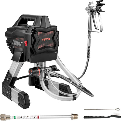 VEVOR - Pulverizador de pintura sin aire 7/8 HP de alta eficiencia, barra de extensión eléctrica para pintar y kit de limpieza para interiores, exteriores, muebles y vallas; 650 vatios, 2900 PSI