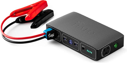 HALO Bolt - Cargador portátil de 58,830 mWh para teléfono y laptop, arrancador de automóvil con salida de corriente alterna y cargador de automóvil, dorado