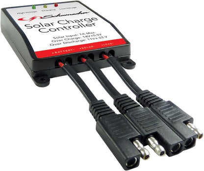 Schumacher SP-1500 - Cargador de batería solar / Mantenedor con controlador de carga solar de 15 W