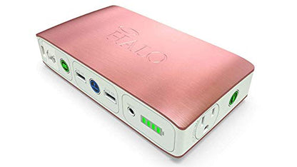 HALO Bolt - Cargador portátil de 58,830 mWh para teléfono y laptop, arrancador de automóvil con salida de corriente alterna y cargador de automóvil, dorado