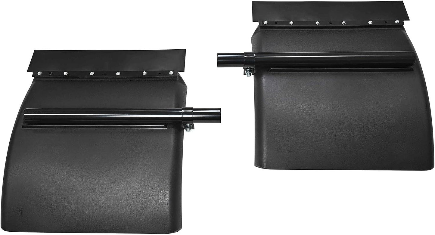 Juego de guardabarros de polietileno negro 24x24 Freightliner Kenworth Peterbilt con herrajes