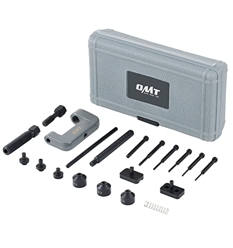 Orion Motor Tech Rompecadenas, kit de Herramientas de Freno de Cadena de 19 Piezas con Marco en C, 3 Yunques, 5 Puntas de Rotura, Herramienta de Cadena para Bicicleta, Motocicleta CBSA001RD Gris