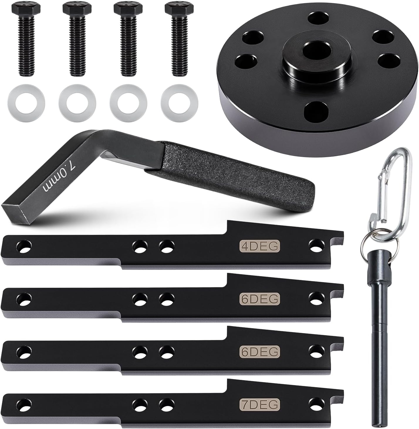 3163021 Kit de herramientas de sincronización de leva + 3163530 Herramienta de ajuste de freno de motor de 7 mm para todos los motores Cummins ISX QSX 2007-2017 con extractor de engranajes de leva y