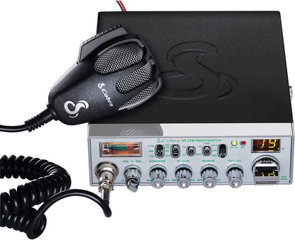 Cobra Radio CB profesional 29 LTD - Radio de emergencia fácil de operar, canal instantáneo 9, salida de 4 W, 40 canales completos, receptor ajustable y calibración SWR, acceso AM/FM de doble modo, negro