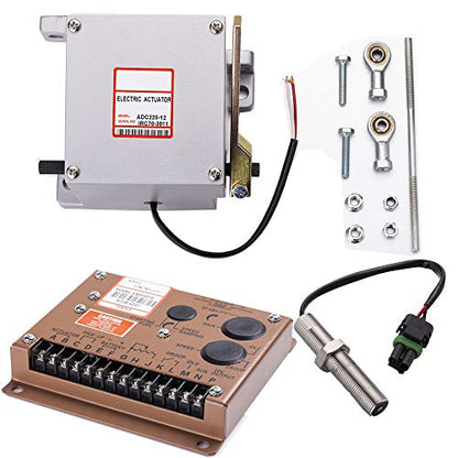 ADC225-12V Actuador + Gobernador ESD5500E + Sensor de captación magnética MPU 3034572 para generador 1 Juego Actuador del