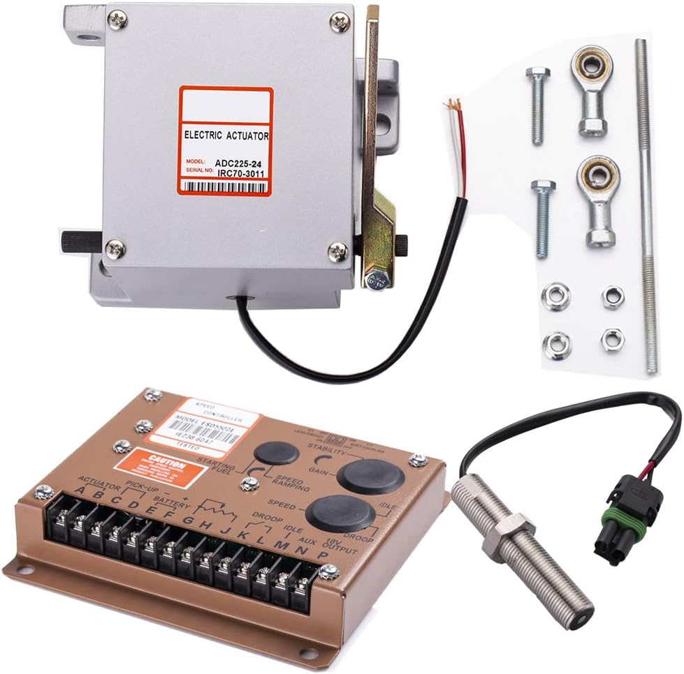 ADC225-12V Actuador + Gobernador ESD5500E + Sensor de captación magnética MPU 3034572 para generador 1 Juego Actuador del