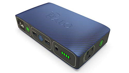 HALO Bolt - Cargador portátil de 58,830 mWh para teléfono y laptop, arrancador de automóvil con salida de corriente alterna y cargador de automóvil, dorado